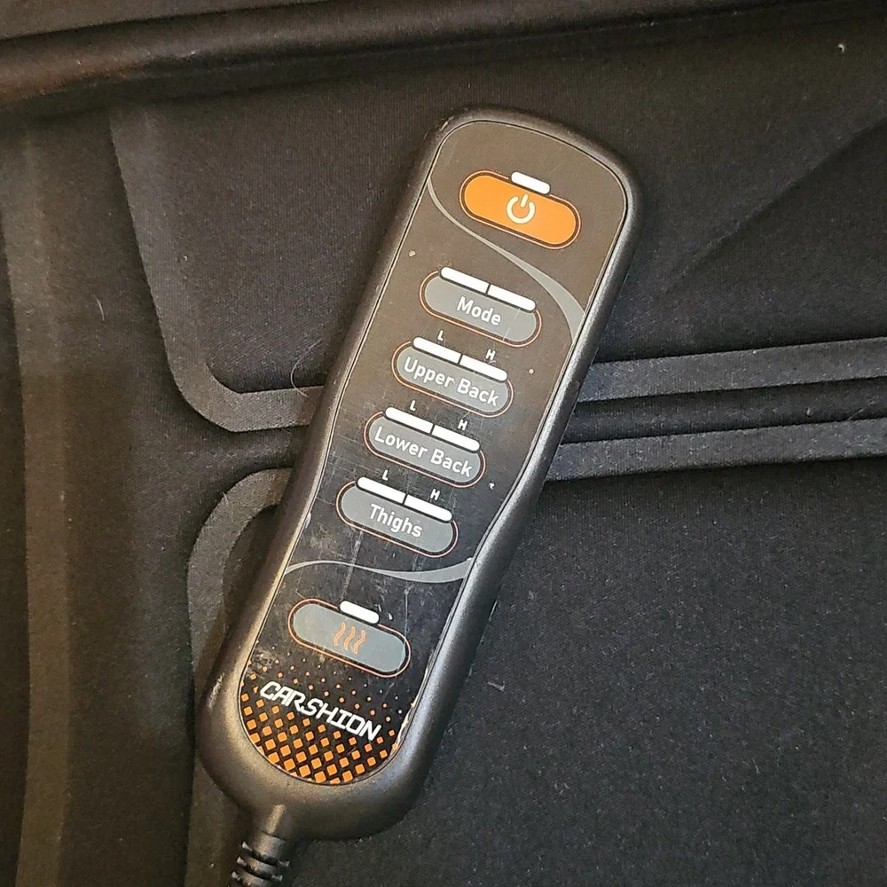 Black Massage Seat Cushion with Remote - Picture 2 of 7